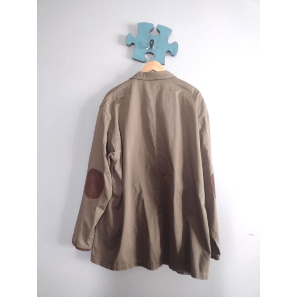 Travelsmith XXL Mens Cotton Safari Sport Jacket Coat Suede Elbow Patches 2XL - Picture 13 of 15